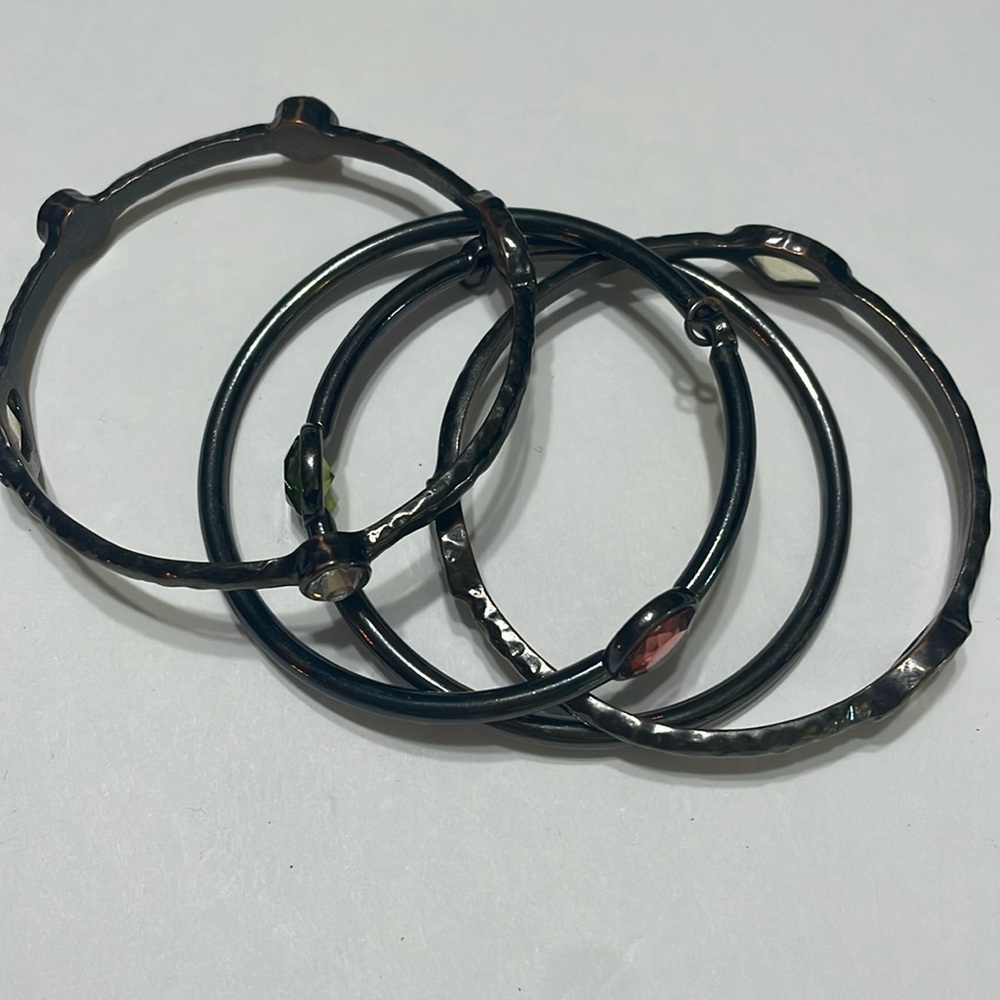 Colored stone bangles